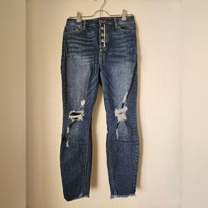 CELLO High Rise Distressed Denim